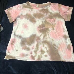 Flamingo Urban Pastel Tie-Dye Short Sleeve Tee